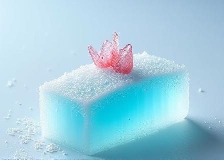 氷河をイメージしたモダンなデザートプレート