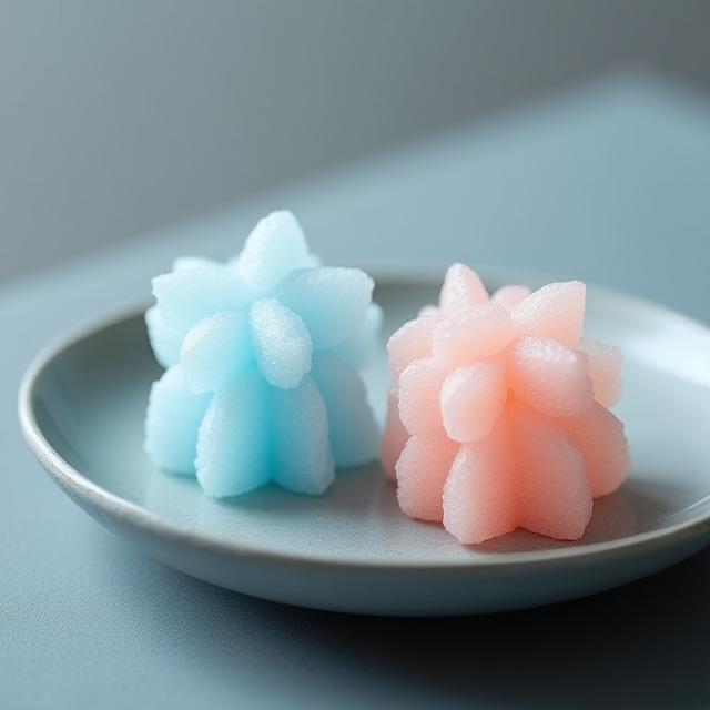 現代的にアレンジされた涼しげな上生菓子